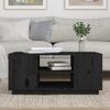 Vidaxl Stolik Kawowy, Czarna, 90X49X40,5 Cm, Lite Drewno Sosnowe