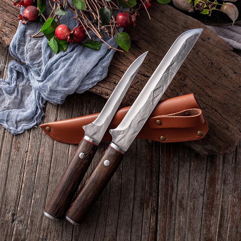 Forged Boning Knife Stainless Steel Kitchen Knife Slicing Paring Knife Meat Cleaver Vegetables Chef Knife with Cover