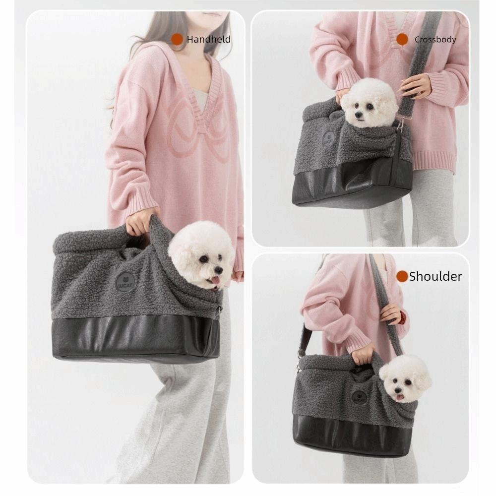 Soft Pet Carrier Bag Warm Pet Tote Bag Practical Cat Handbag  Autumn Winter
