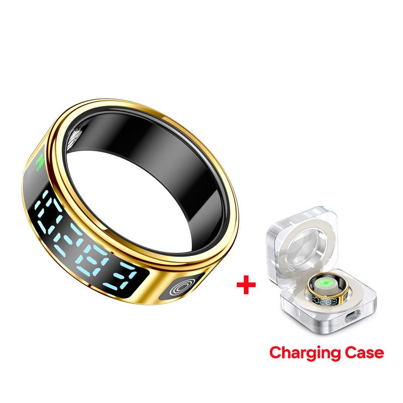 2025 New SR08 Smart Ring Men Women LED Display Screen Heart Rate Blood Oxygen Monitoring 5ATM Waterproof Multi Sports Modes