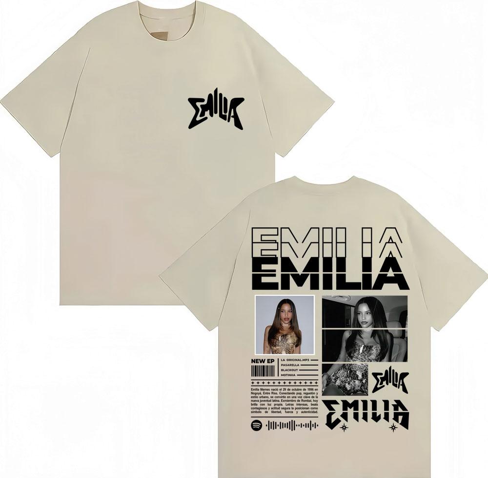 Singer Emilia Mernes MP3 Tour Graphic T Shirt Unisex Women Fashion Pop Music Hip Hop Short Sleeve Oversized Cotton Casual Tshirts
