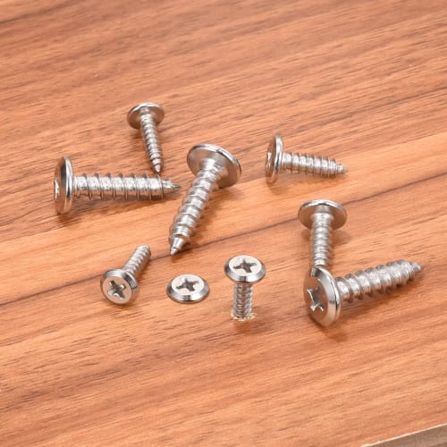 uxcell M5x12mm Flat Head Drive Self-Tapping Screws, 304 Stainless Steel Cross Drive Fastener Screws, Silver, Pack of 50