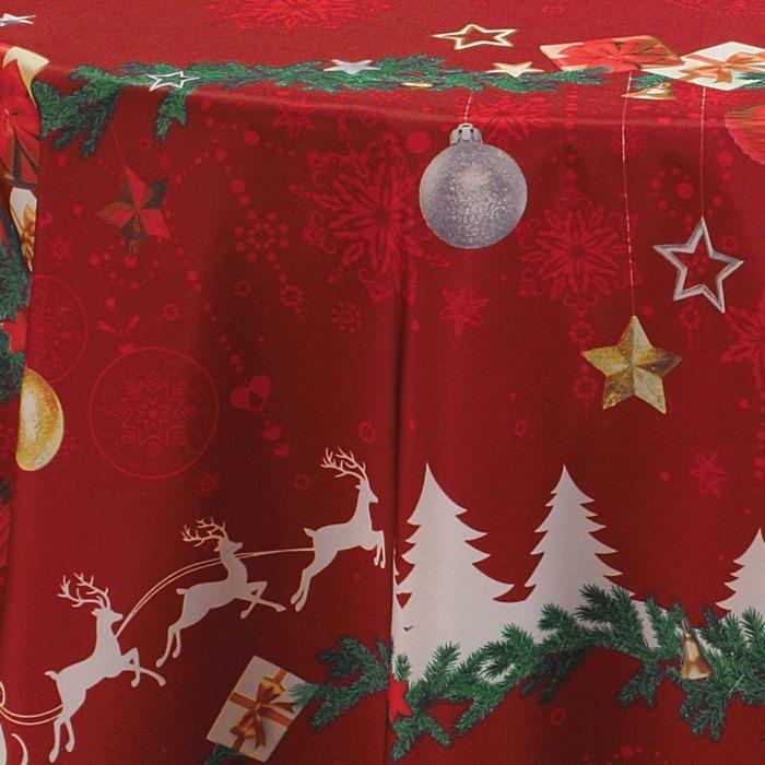 Nappe anti-taches noël rouge