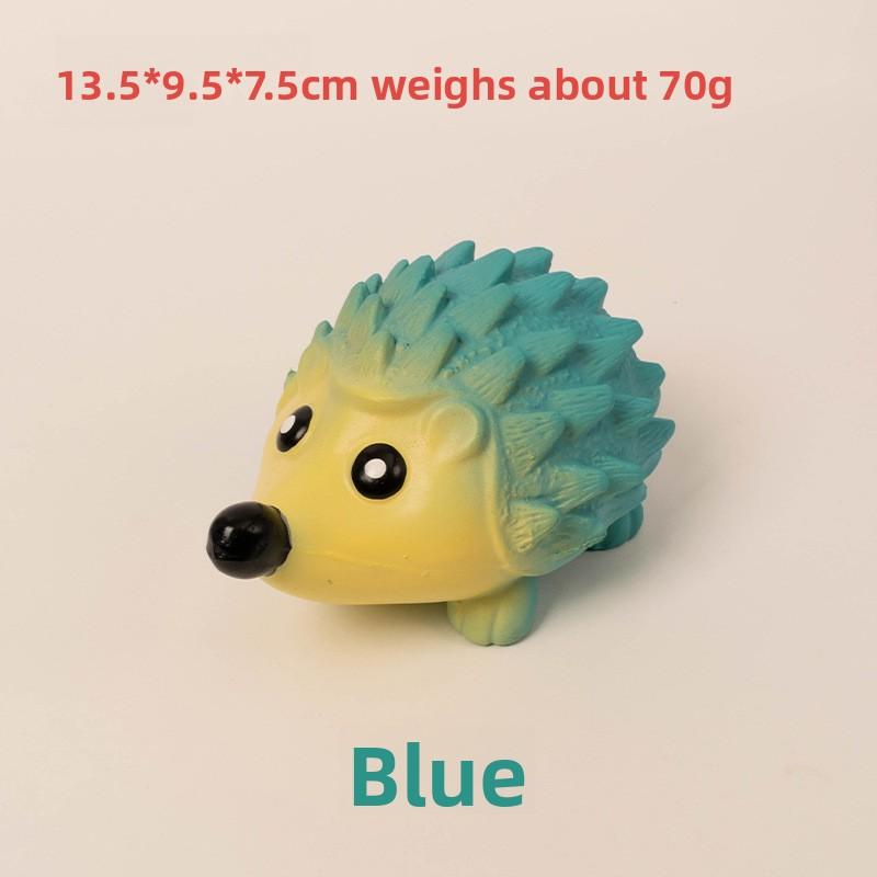 Pet Latex Toy Animal-shaped Latex Toy Squeaking Pig Head Ball Hedgehog Teething Toothbrushing Pet Toy