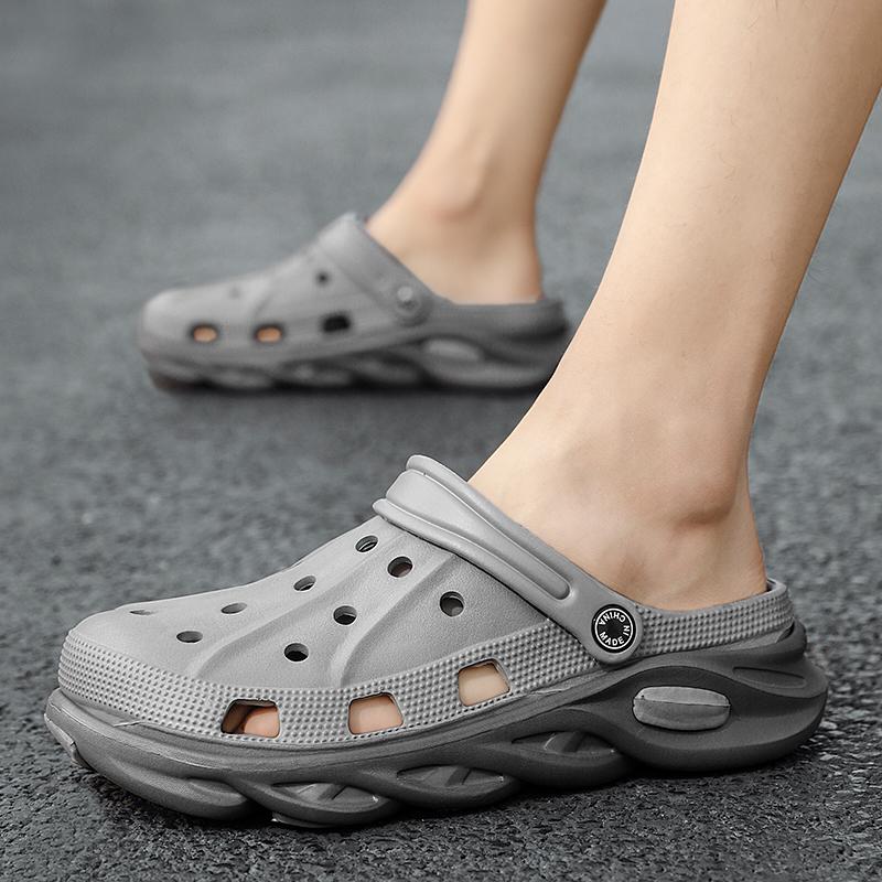 

Новые летние шлепанцы, мужские шлепанцы, мужские тапочки, обувь с отверстиями 40 синий