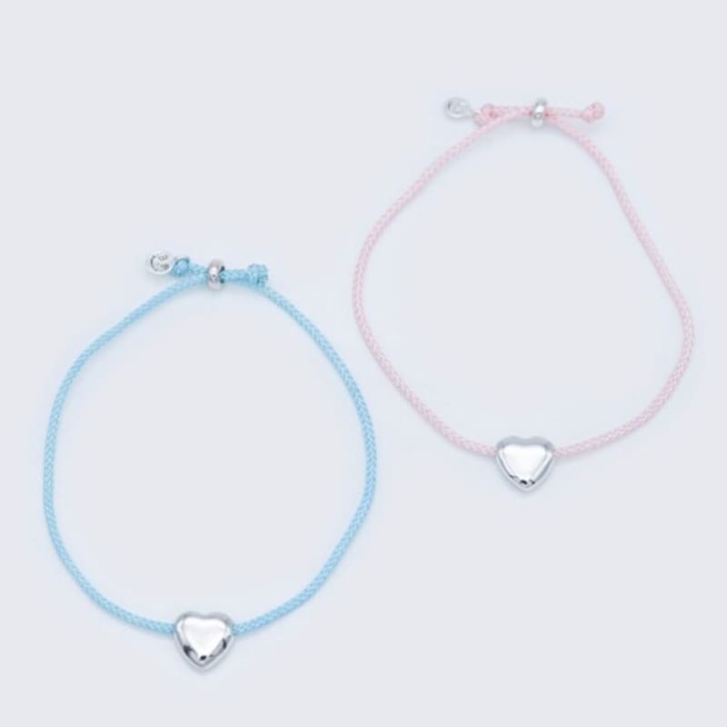 

BONBEAU Simply heart color knot Bracelet Light pink