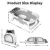 Portable Travel Baby Bath Tub for Toddler 0-36 Month,foldable Bathtub with Real-time Temp Monitor&Soft Cushion for Newborn