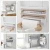 1 Pcs Kitchen Tools Cling Film Tissue Holder Sliding Knife Cutter Aluminum Foil Barbecue Cutting Box Towel Storage Racks