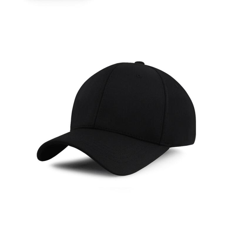 Oversized black plain baseball cap, functional sports cap XL