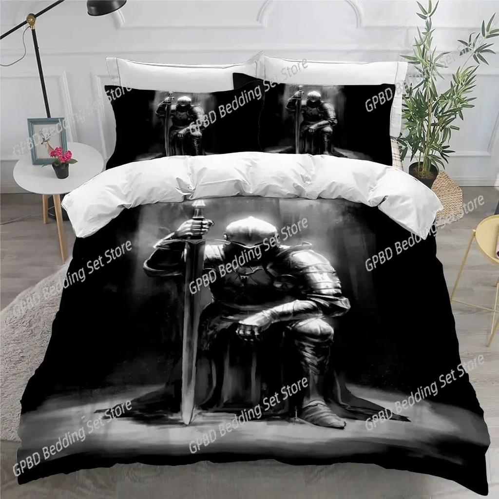 3D Print Holy Knights Bedding Set For Bedroom Soft Modern Bedspreads Comefortable Kids Duvet Cover Quilt Cover And Pillowcase