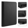PAKESI Star Card Card File 9 Pockets Holds 360 Cards PU Card Sheet Collect Star Cards and Other Cards Star Card Collection File (Black)