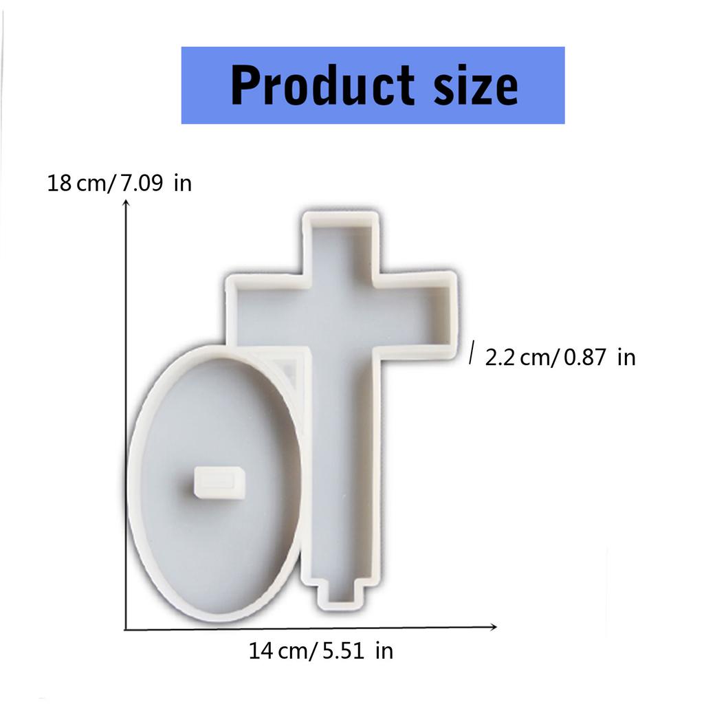 Flexible Silicone Cross Ornament Moulds Religious Crafting Mold Jewelry Making Molds Gift for Hand-Making Enthusiasts