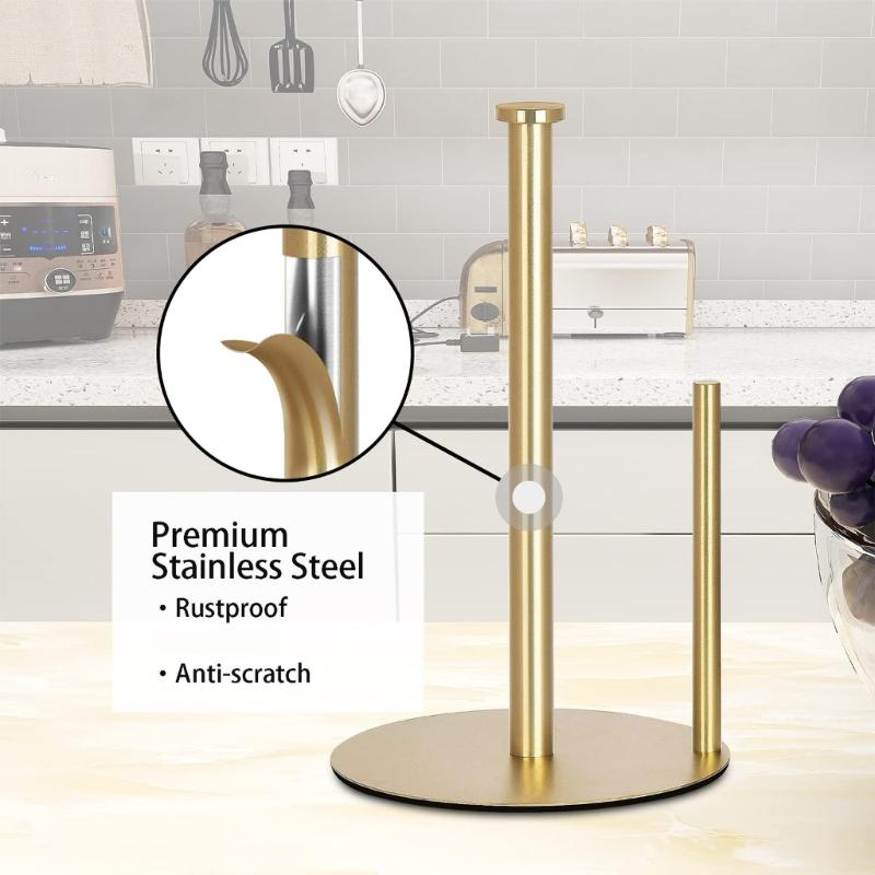 Modern Stainless Steel Paper Towel Holder for Kitchen and Bathroom Easyly To Install and Clean Hygienic Surfaces