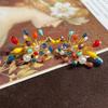 Exquisite Fireworks Modeling Stud Earrings Sparkling Colorful Rhinestone Oil Drop Earring Women Elegant Everyday Party Jewelry