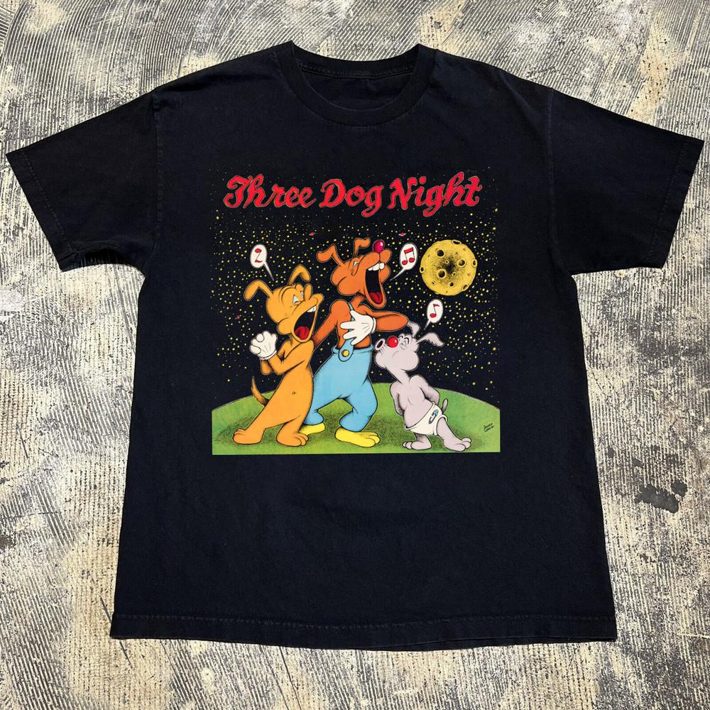 Three Dog Night Poster 1971 concert Black All Size Cotton Shirt AR1246 Unisex T-Shirt XXXXL