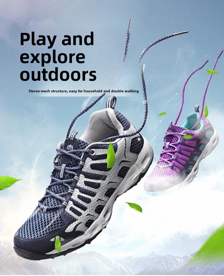 Men's and Women's Lightweight River Tracing Shoes - Breathable, Comfortable Mesh for Spring/Summer Hiking & Running