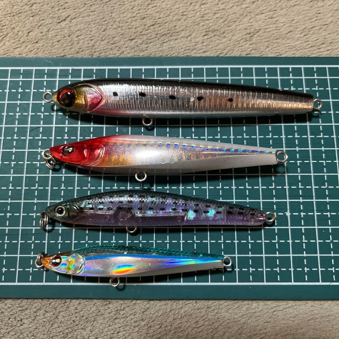 Used Saltwater sinking pencil set of 4 staggered swimmers and more