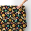 Royal Samt Stoff Polyester Zum Nähen - Motiv Planeten Und Sterne