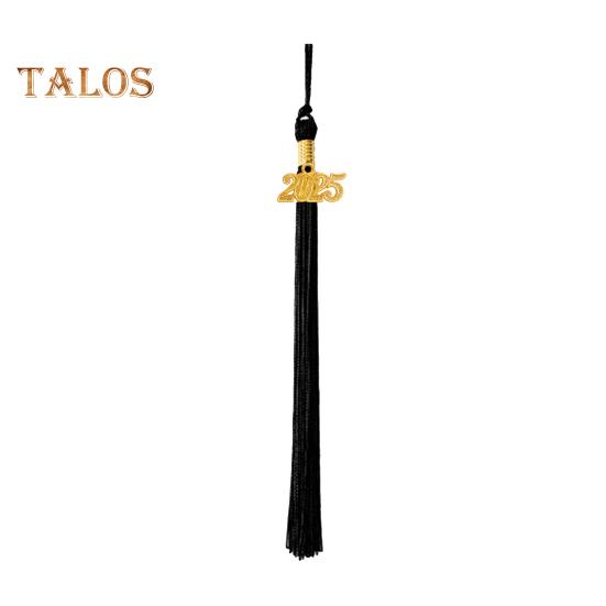 Quaste für Abschlusshut mit Anhänger zum Datum 2025, einfarbig, 40 cm lang, Kappen-Hornor-Quaste für die Abschlusssaison des Master-Bachelor-Schulabschlusses