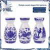 Blue & White Porcelain Wine Set: Decanter, Baijiu Glasses, Ashtray & Toothpick Holder - Ceramic Gift