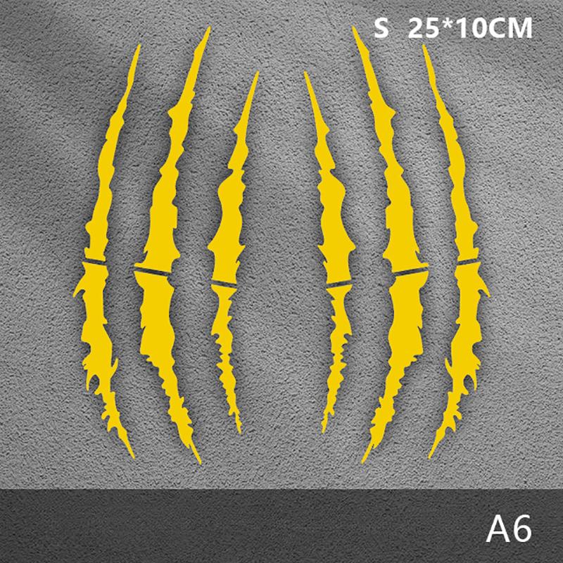 2Pcs Motorcycle Monster Claw Scratch Stickers Diy Motocross Helmet Body Vinyl Decals For Bmw Ktm Kawasaki Yamaha Suzuki Honda