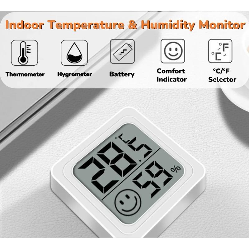 Mini Cyfrowy Higrometr Termometr Wewnętrzny Miernik Wilgotności z Monitorem Temperatury i Wilgotności do Pokoju Dziecka Piwnicy Szklarni