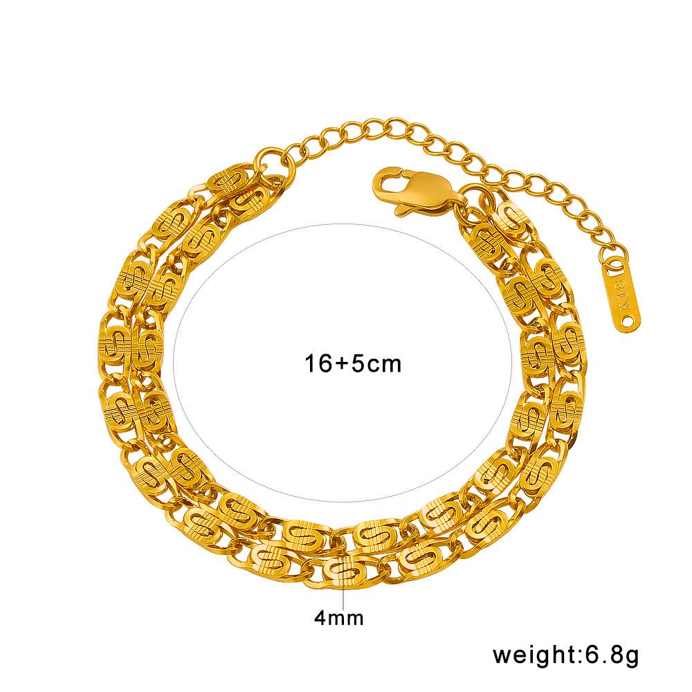 European-American Luxury Butterfly Titanium Steel Women s Bracelet золотой
