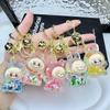 Creative Flash Luminous Rabub Creative Keychain Into Oil Doll Schoolbag Quicksand Small Pendant Gift Ornament