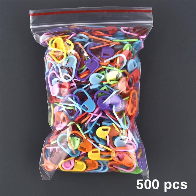 100-1000PCS Knitting Marking Buckle Pins Plastic Crafts Locking Stitch Markers Sweater Weaving Tools DIY Sewing Accessory