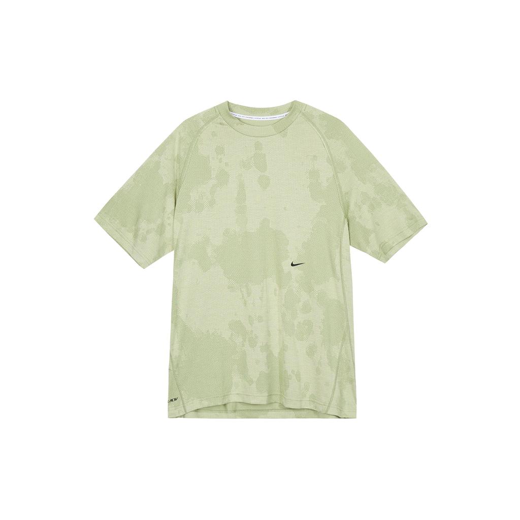 Nike T Shirts Men's Green Crew Neck Moderate Straight Fit DX6955-371