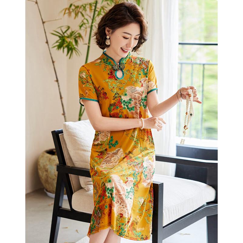 Pasite Elegant New Chinese Style Summer Qipao Dress