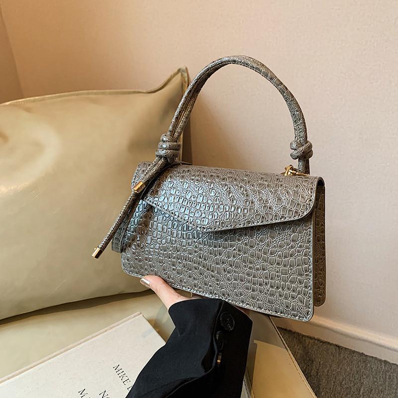 Stylish Black Pu Handbag Chic Summer Fashionable Small Square Shoulder Bag