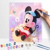 Disney Oil Paint Hand Painting Kit Mickey Reading Book Decoration Classic Style Home Decor Art Wall Pictures Gift For Living Room