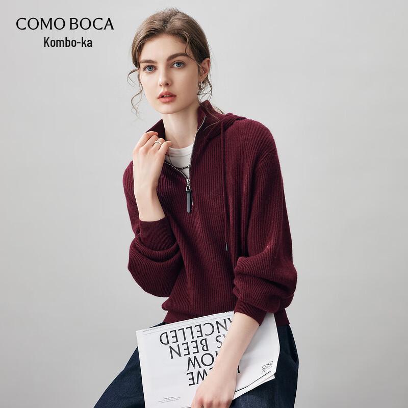 Komonboka Women's 2025 Autumn/Winter Hooded Cashmere Sweater