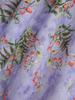 Rosegal Plus Size Rose Flower Leaf Print Ruffles Cold Shoulder Dress