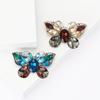 Rhinestone Hollow Butterfly Pins for Women Unisex Glass Insect Brooches Office Party Friend Gifts Jewelry Accessories