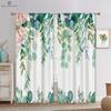 Floral Leaf Curtain Rod Pocket for Bedroom, Living Room, Kitchen, Home Decor, Modern Simple Window Decoration, 2 Pieces