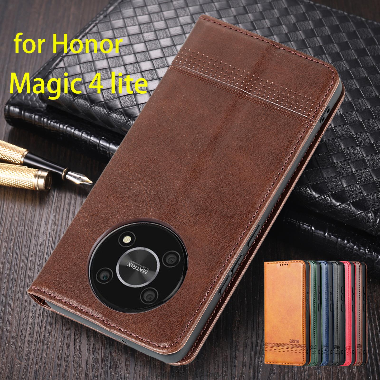 

Роскошный магнитный адсорбционный кожаный чехол для Huawei Honor Magic 4 lite / Magic4 lite Flip Cover Case Capa Fundas Coque Honor Magic 4 lite&Only Case