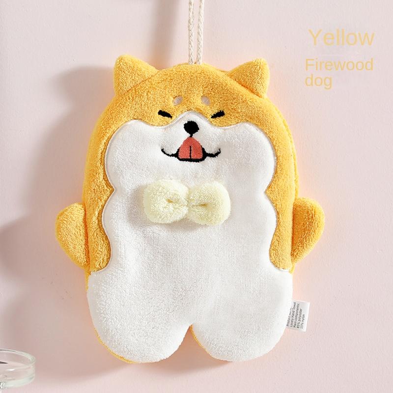 Hand Towel Hanging Household Children's Cute Cartoon Absorbent Hand Towel Bathroom Kitchen Quick-drying Towel