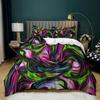 3D Ocean Waves Duvet Cover Set Queen/King for Boy Girl Teens Bedroom Hotel Microfiber Bedding Set Comforter Cover White To Blue