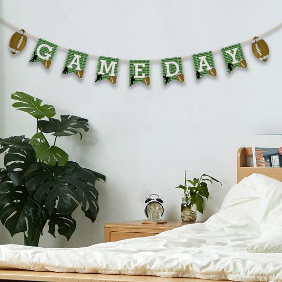Banner Flag Vibrant Colors Rugby Theme Design Create Atmosphere Easy Hanging Party Decoration Banner