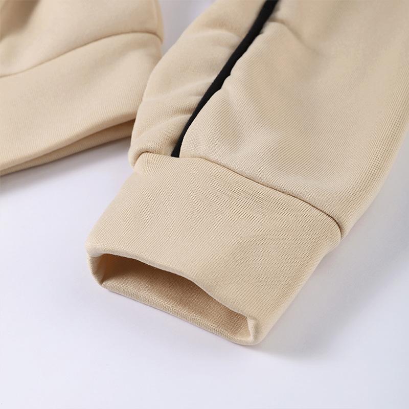 New Casual Set Women Longsleeved Half High Collar Cardigan Sweater Lace Up Striped Pants Women Clothing Fashion Two Piece Suits