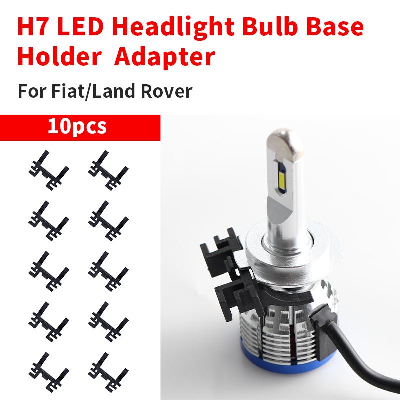 

10PCS H7 LED Headlight Adapters Holders For Land Rover Discovery Ford Focus 2017 Fiat 500 No Bulb Only Base Adapters Holders