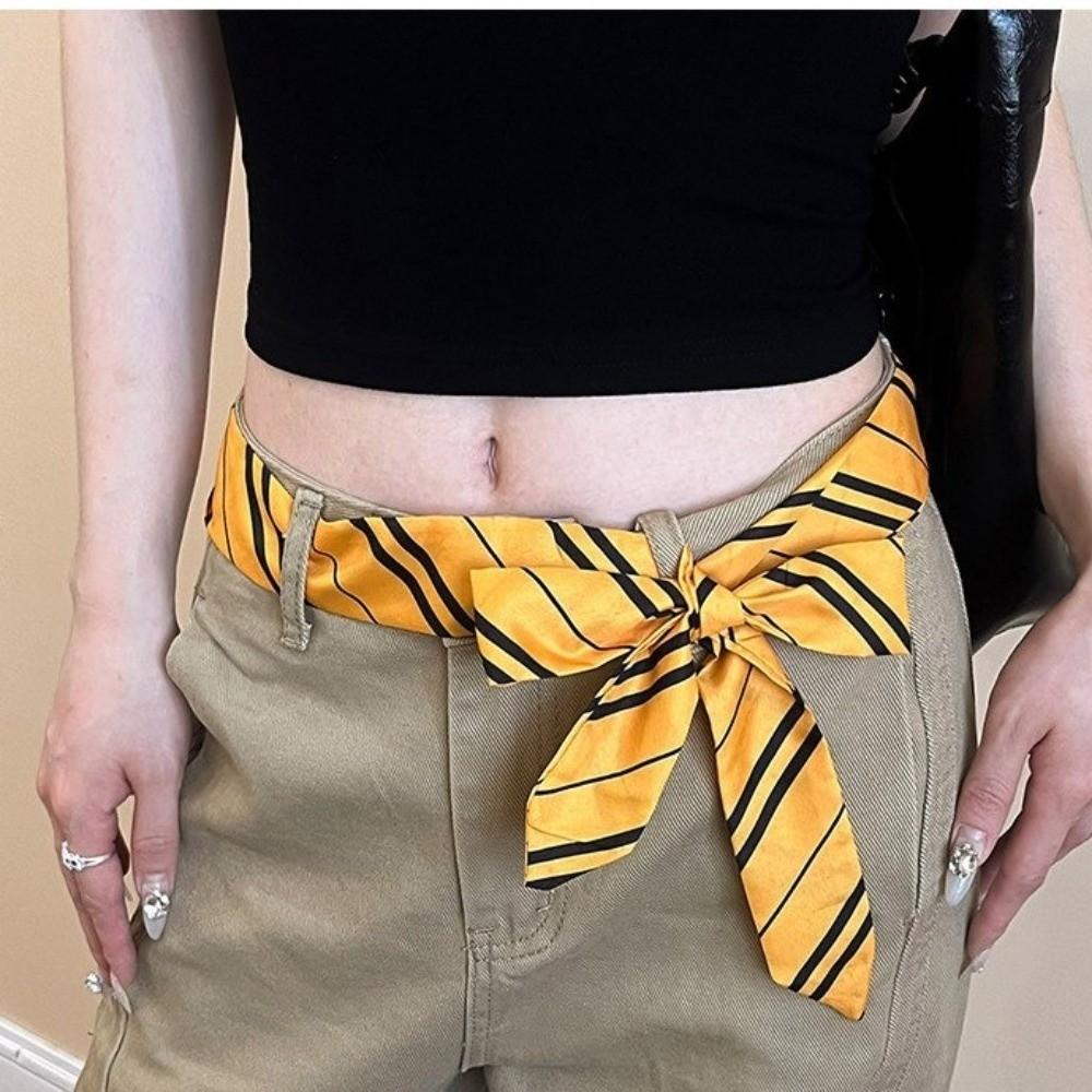 Polyester Waist Tie Belt Striped Necktie Scarf New Neck Tie  Casual Wear