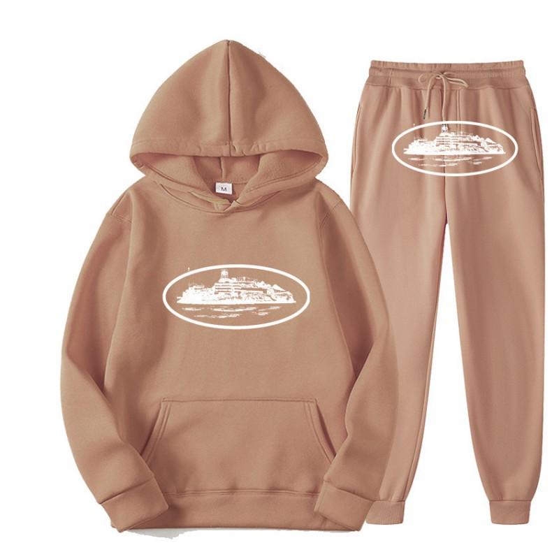 Unisex Oversized Streetwear Mikina Jogger Set Ležérní Sportovní Oblečení Podzim Mladistvý Hip Hop Skateboard