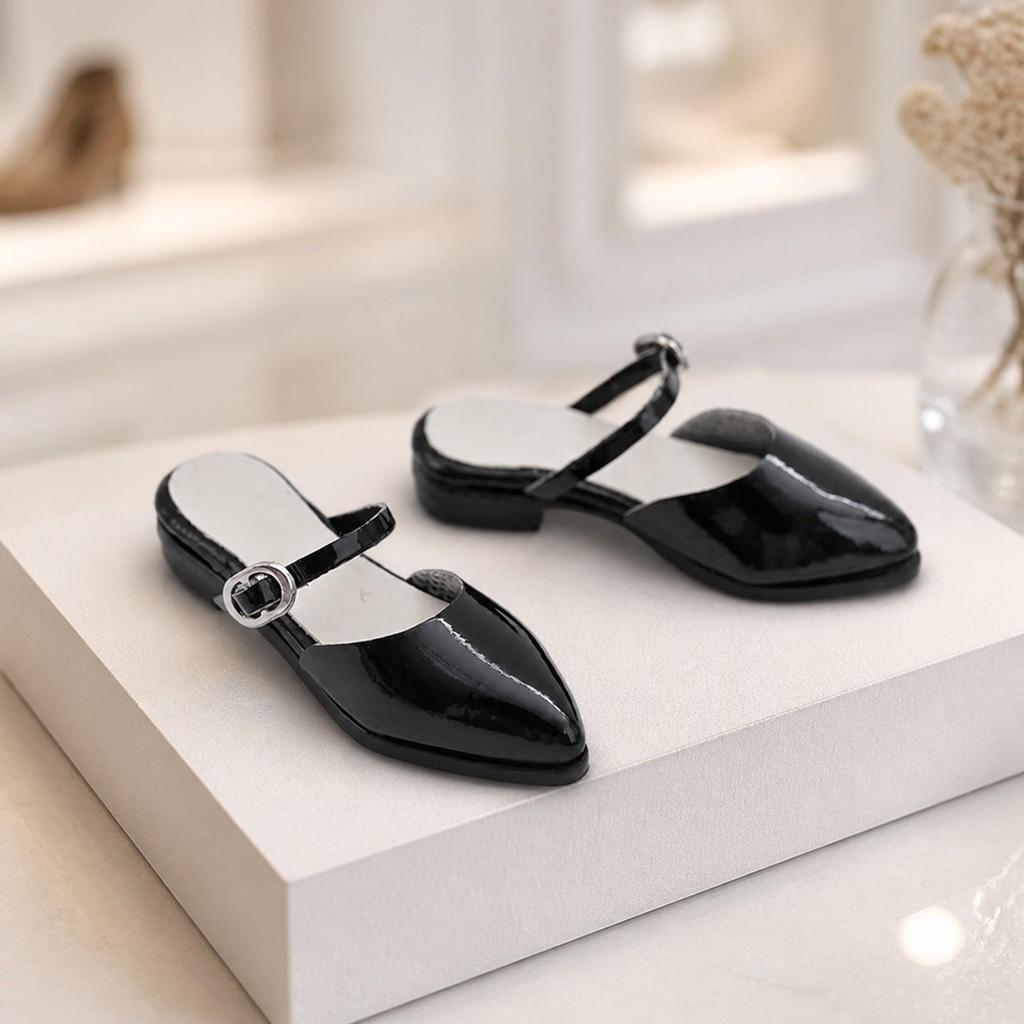 Doll Flats Lifelike Toy Shoes Glossy for Action Figure Customizers