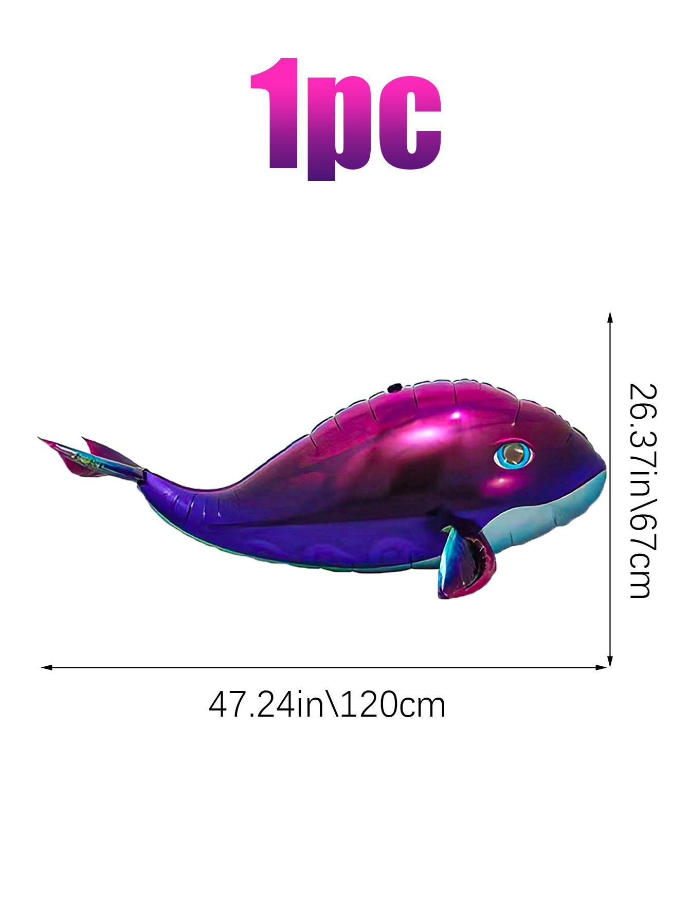 

1шт\3шт 3D гигантский кит воздушный шар из алюминиевой фольги, воздушный шар с мультяшными животными, вечеринка по случаю дня рождения в стиле океана, праздничное украшение Other