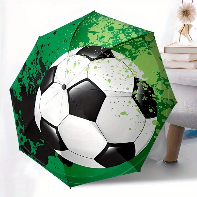 

football (2) automatic automatic umbrella 8 frames automatic umbrella suitable for travel and daily use Christmas Halloween gi Iron&8K