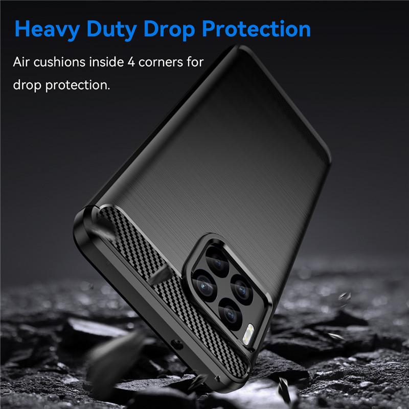 For T-Mobile REVVL 7 Pro Case For T-Mobile REVVL 6 6X 7 Pro Cover Carbon Fiber Shockproof Silicone Bumper For REVVL 7 Pro