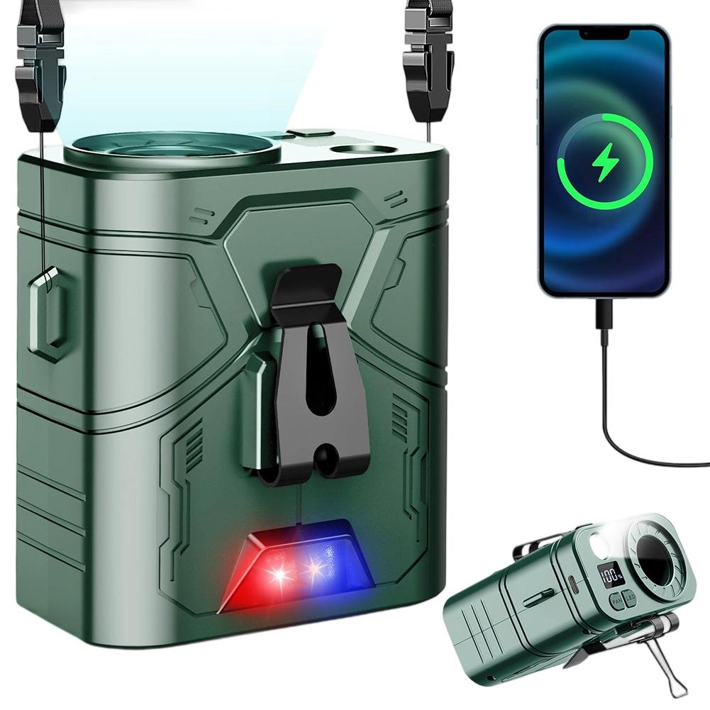 Rechargeable 10000mAh Waist Fan with 5 Speed Options and 60 Hour Runtime Lightweight Portable Cooling for Outdoor Adventures
